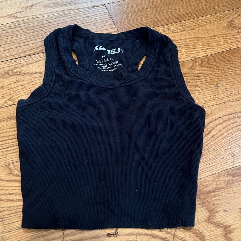 Katie J black tank top